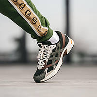 Оливковые замшевые мужские кроссовки Asics Gel-1130 x Hal Studio