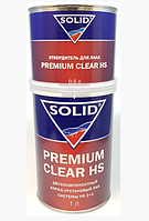 Лак акриловый бесцветный Solid Premium Clear HS комплект 1л+ отвердитель 0,5