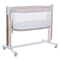 Приставне ліжечко манеж для новонароджених 3в1 EL CAMINO NOA ME 1125-G Beige Бежевий