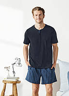 Пижама мужская (футболка+шорты) в полоску Livergy L комбинированный (72001)