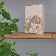 Металевий упор для книг Glozis Ginkgo Bronze (бронза), фото 2