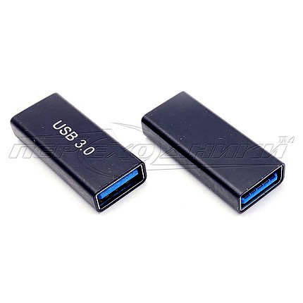 Перехідник USB 3.0 AF - AF, метал, фото 1