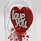 Фігурка в колбі "Love you" з підсвічуванням + Подарунок Кулон "I love you" / Серце в колбі на батарейках, фото 4