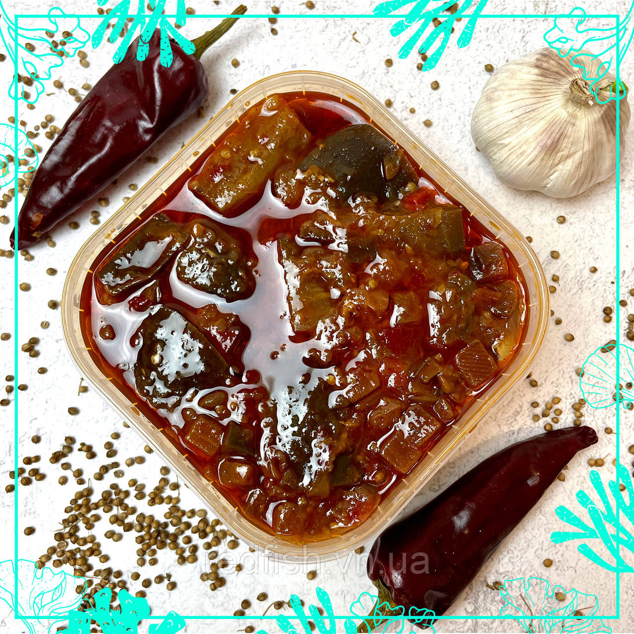 Баклажани в аджиці 500г, фото 1