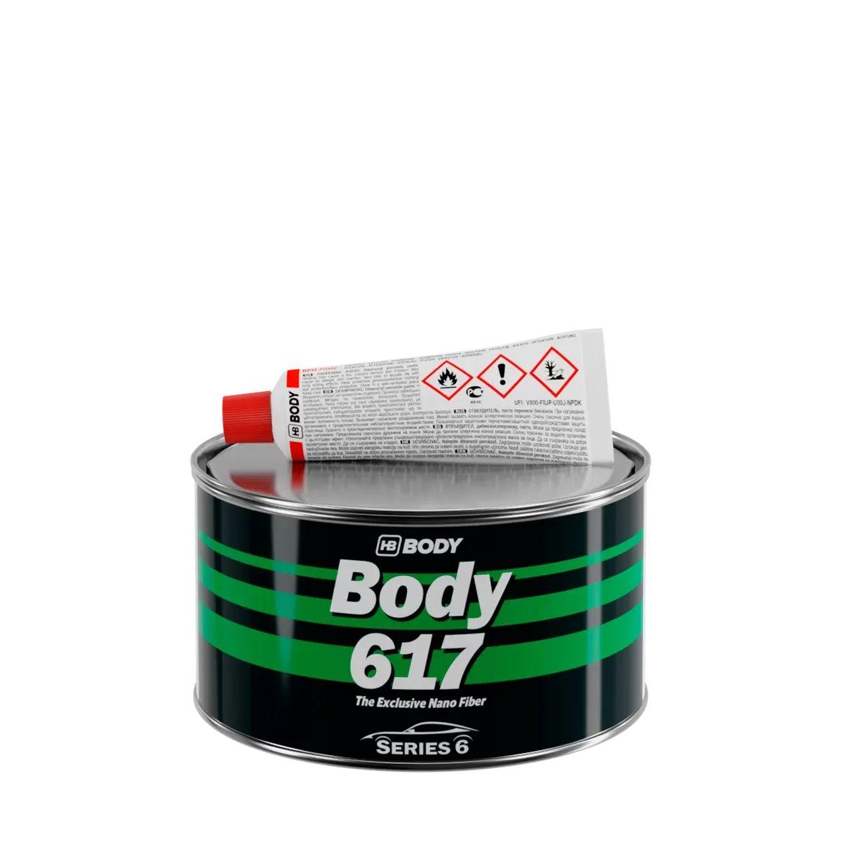 Шпаклівка зі скловолокном BODY 617 NANOFIBER 0.5 кг, фото 1