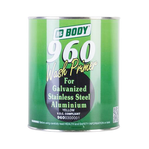 Грунт кислотний BODY 960 WASH PRIMER світло-жовтий 1 л, фото 1