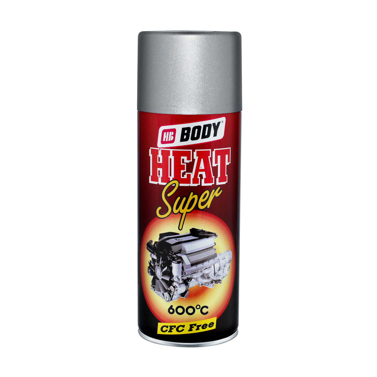 Термостійка фарба 600 ° С BODY HEAT SUPER PAINT срібна 400 мл, фото 1