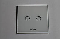 Сенсорний вимикач на 2 лінії, <Kopou оригінал> загартоване скло, кролики в дитячу кімнату