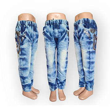 Штани джинсові для хлопчиків з потертостями для хлопчика