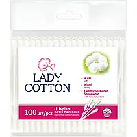 Ватные палочки для ушей в полиэтиленовом пакете "Lady Cotton" 100шт