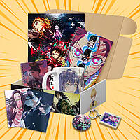 Подарунковий бокс Аніме Kimetsu no Yaiba 8 предметів (Випадкові зображення)