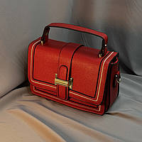 Небольшая женская сумочка, сумка багет красная