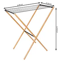 Сушарка для білизни підлогова Casa Si Bamboo Dryer S Braun (CS92303W06), фото 2