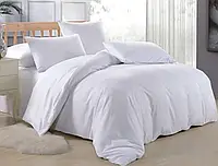 Семейный хлопковый комплект постельного белья белого цвета из Бязи Gold с простынью на резинке Черешенка™