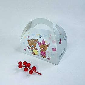 Коробка для подарунків і сувенірів, 170*100*80 мм, без вікна, "Ведмедики"