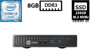 Комп'ютер HP ProDesk 400 G1 DM/Core i3-4160T 3.10GHz/8GB DDR3/SSD 256GB M.2/Intel HD Graphics 4400/VGA, DP Б/В