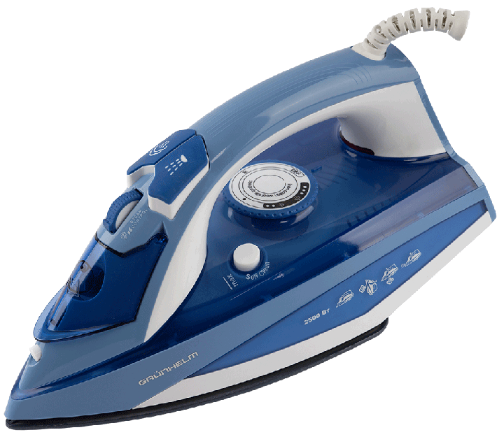 Праска Grunhelm EI8890C праска із зручною ергономічною рукояткою праска із системою захисту від перегріву синій