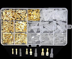 Комплект Обтискних Клем Термінальні Лопаткові Роз'єми 270 шт