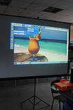HD короткофокусний проєктор Sanyo PLC-XWL46 1280x800 для офісу школи дому кіно презентації відео іграшок , фото 5