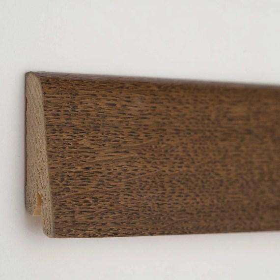 Плінтус дерев'яний 60х18х2200 мм шпонований Дуб какао KLE60-10