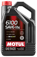 Моторное масло Motul 6100 Save-lite, 5W20 5 л (108033)(7547867441754)