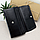 Подарунковий жіночий набір №91: гаманець Leona + обкладинка на паспорт (чорний пітон), фото 5