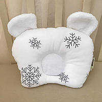 Подушка ортопедична 3 + "Зимова казка" Ведмедик Білий Фланель арт.27687242  25*33  см.(р)