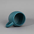 Чашка кружка матова керамічна 450 мл бочка для чаю Смарагдова, фото 3