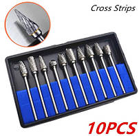 Набір твердосплавних борфрез 10шт