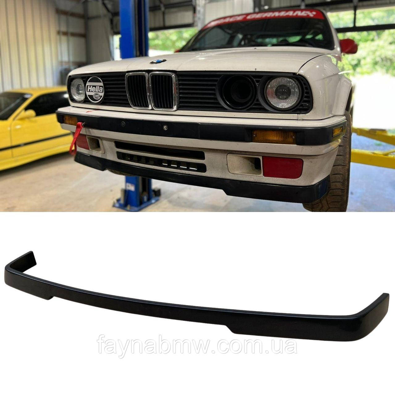BMW E30 губа IS накладка на передній бампер М тех ABS пластик БМВ E30