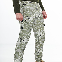 Брюки тактические военные на флисе мужские пиксель штаны теплые пиксель ЗСУ Terra Hot светлый пиксель