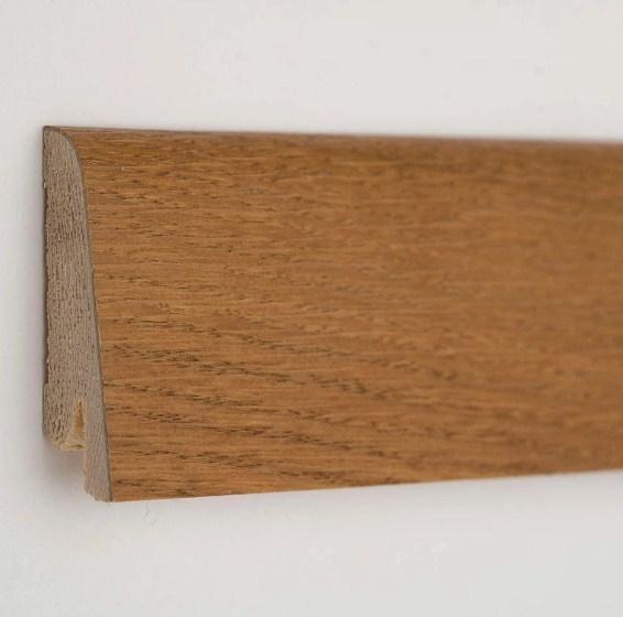 Плінтус дерев'яний 60х18х2200 мм шпонований Дуб медовий KLR60-08