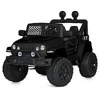 Детский электромобиль Jeep с светом передних фар и сигналом на руле Bambi M 5734EBLR-2 Черный