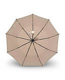 Парасолька напівавтомат жіноча Toprain 593 "Words" на 9 спиць Бежевий, фото 3