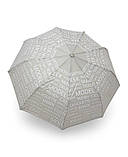 Парасолька напівавтомат жіноча Toprain 593 "Words" на 9 спиць Сірий, фото 2