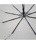 Парасолька напівавтомат жіноча Toprain 593 "Words" на 9 спиць Сірий, фото 6