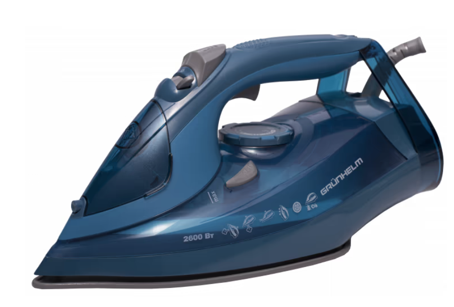 Праска Grunhelm EI9508С із системою самоочищення праска з функцією розбризкування води домашня праска синя
