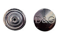 Гудзик джинсова "D&G" Д-20 мм срібло