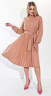 Женское красивое платье Свободная модель с юбкой в складку плиссе Размеры 42-44,46-48,50-52