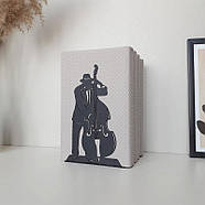 Металеві упори для книг Glozis Jazz (чорний), фото 7