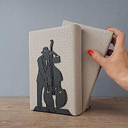 Металеві упори для книг Glozis Jazz (чорний), фото 2