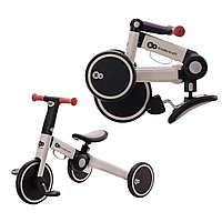 Беговел трансформер 3-х колесный, велосипед со съемными педалями для детей 3в1 Kinderkraft 4TRIKE Silver Grey