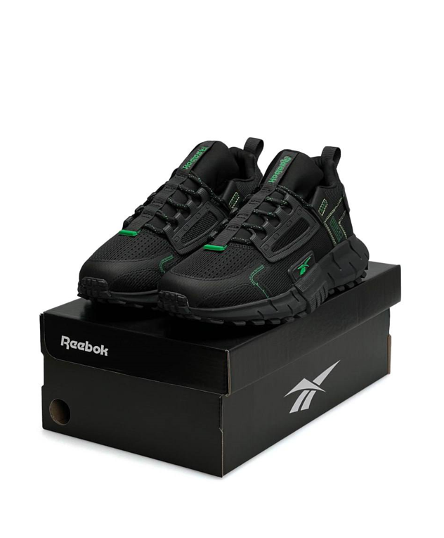 Чоловічі кросівки Reebok Zig Kinetica Edge Black Green Рибок Зіг Кінетика чорні зеленим текстиль весна літо