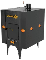 Печь дровяная CANADA длительного горения с теплоаккумулятором и защитным кожухом (burjeko00AK)(7565443521754)