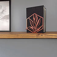 Металевий упор для книг Glozis Terra (мідь), фото 2