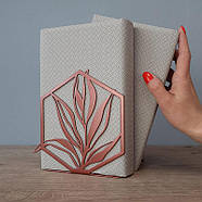 Металевий упор для книг Glozis Terra (мідь), фото 7