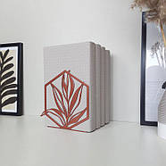 Металевий упор для книг Glozis Terra (мідь), фото 8