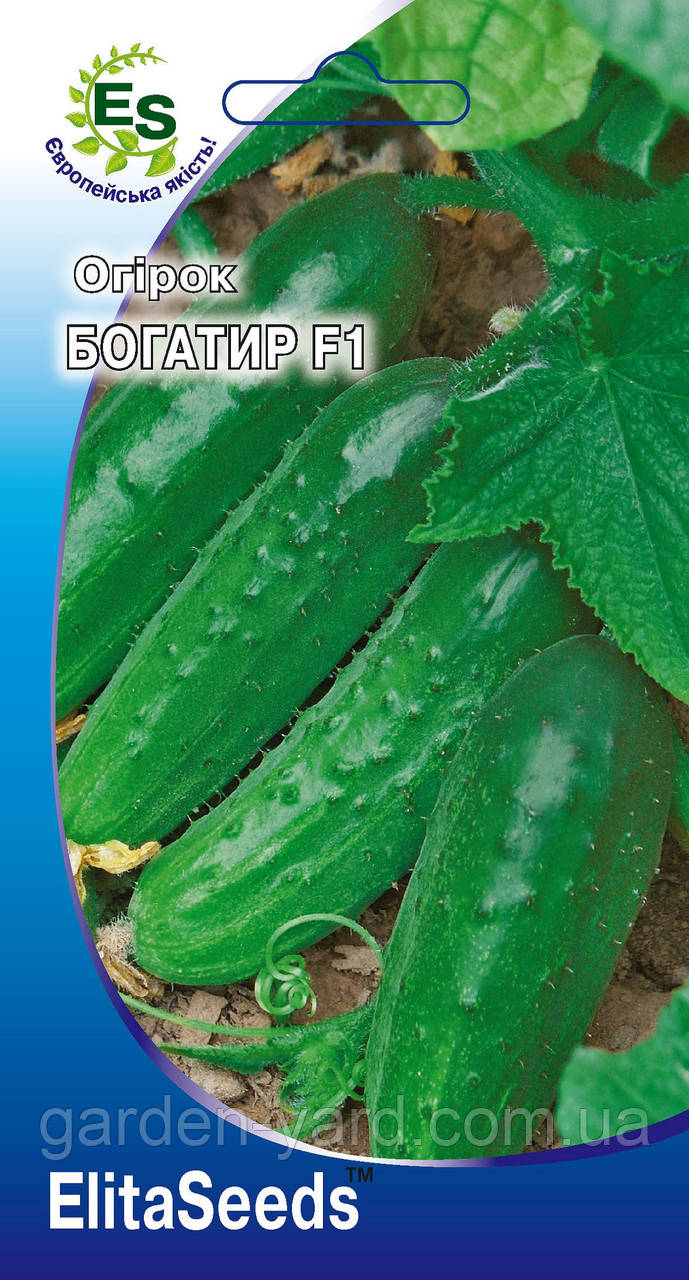Насіння огірок Богатир 2г. ElitaSeeds Термін придатності до 12.2025р.