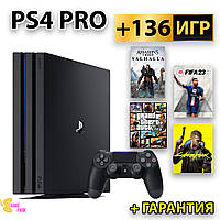 Sony PlayStation 4 PRO 1TB Б/У +136 ИГР +ГАРАНТИЯ (Fifa 23, Cyberpunk, UFC и др)