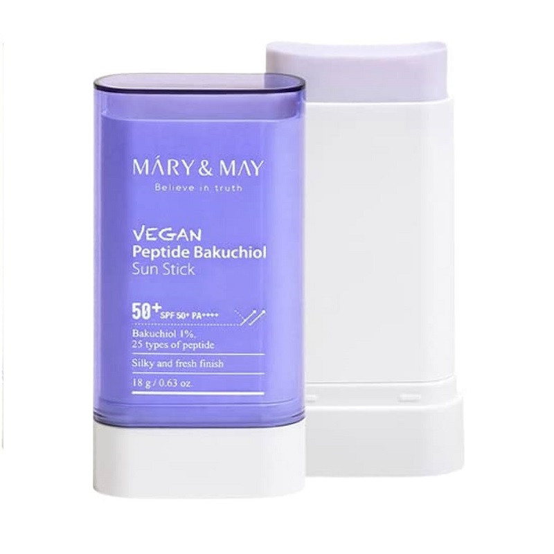 Сонцезахисний стик з бакучиолом Mary&May Vegan Peptide Bakuchiol Sun Stick SPF50+ PA++++ 18 г